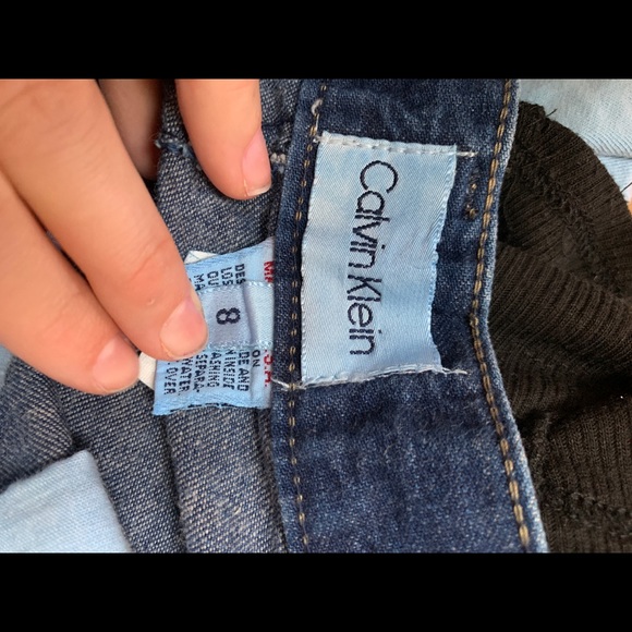 Calvin Klein super high rise jean skirt! - Picture 3 of 3